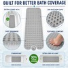 Extra Long Non-Slip Bathtub Mat with Suction Cups, 40 x