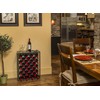 Mango Steam 32 Bottle Wine Rack with Black Glass Top