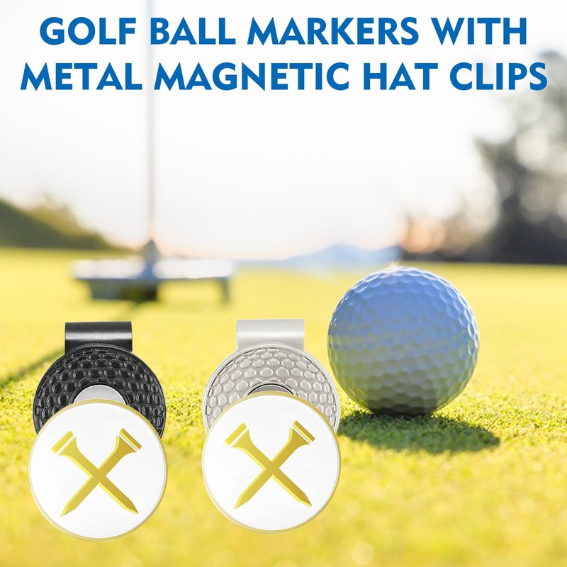 Golf Ball Markers with Magnetic Hat Clip – Durable Stainless