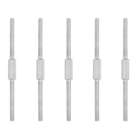 PATIKIL M5x100mm Double End Threaded Stud Screw, 5pcs 304 Stainless Steel Hex Bolt Left and Right Hand Threaded Rod Bar Adapter for Furniture Hardware, House Maintenance