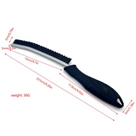 Gap Cleaning Brushes Set, 3-Pack Multipurpose Grout Scrubber for Bathroom, Kitchen, Window, Vehicle, Black