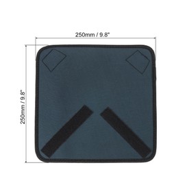 PATIKIL Camera Lens Protector, Black Grey Neoprene Wrap Cloth with Hook & Loop, 10"x10"