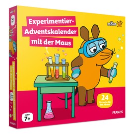 FRANZIS 67185 - Experimentier-Adventskalender mit der Maus, 24 Versuche für den Advent zum Entdecken, Forschen und Rätseln, für Kinder ab 7 Jahren