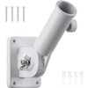STOUCLA White Flag Pole Holder, Adjustable Wall Mount Flag Pole