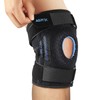 AGPTEK Adjustable Knee Support - with Side Stabilisers and Dot Matrix Silicone Pad for Men Women for Jogging, Running, Mountain Hiking, Walking, Dumbbell, Body Weight Sports etc.