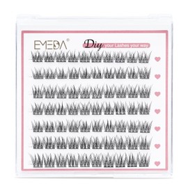 EMEDA DIY Eyelash Extensions Individual Lash Extensions Clusters 70 Pcs 10mm Natural Look Lash Ribbons D Curl Soft And Lightweight DIY Lash Extensions For Home Use (D03-10mm)