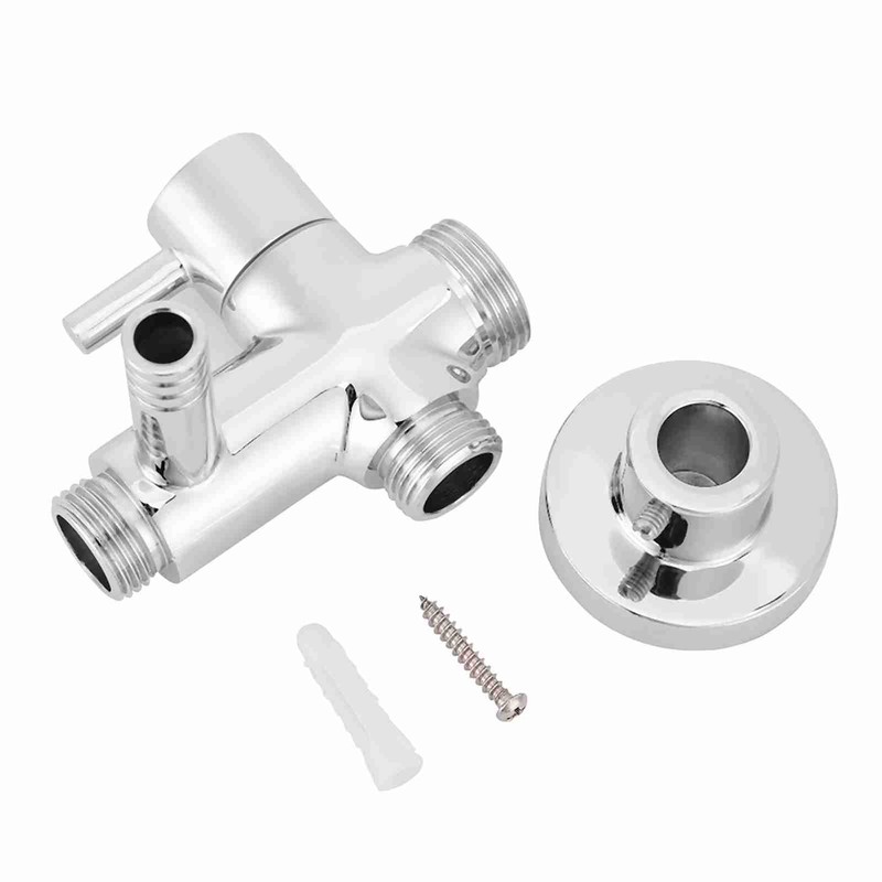 Shower Diverter Valve, G1/2 Wall Mounted Round Copper Bathroom Brass