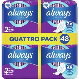 Always - Ultra Sanitary Napkin Long with Wings - 48 Pieces