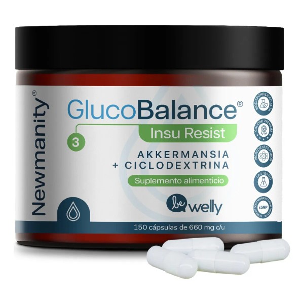 Glucobalance Insuresist Akkermansia Ciclodextrina Newmanity Sabor Sin Sabor