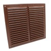 Rytons 9X9 Louvre Ventilation Grille with Flyscreen - Brown