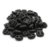 DOJA Barcelona Cord Locks, Black, 25 mm, Plastic Cord Closures,