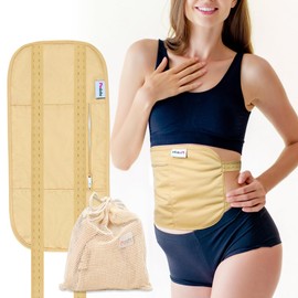 2 Pack Castor Oil Pack Wrap, Reusable Organic Castor Oil Pack Kit for Liver Detox, Castor Oil Pack Organic Cotton Anti Oil Leak Purple（Castor Oil Not Include)