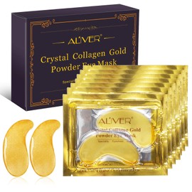 10 Pairs Gold Eye Mask, Under Eye Mask, Anti-Ageing Eye Spots, Moisturiser Eye Masks, Under Eye Gel Patches