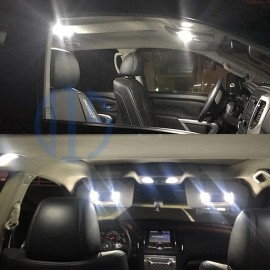 D15 Lighting 14 x White LED Interior Light Bulbs for 2016-2019 2020 2021 2022 Nissan Titan XD