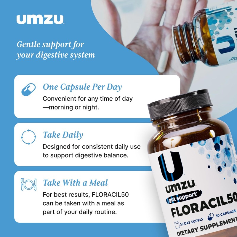 UMZU Floracil50 Probiotic Supplement 30 Day Supply – 50 Billion