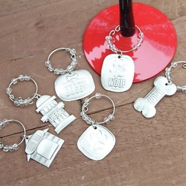 Lucky Dog 6 Piece Expressions Wine Charm Set