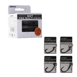 BKK Offset Worm WG-HD 5-Pack Set | Pro Bass Fishing Hooks | Epoxy Sealed Eye |25% Stronger HCS Wire | Z-Bend | Forged Shank