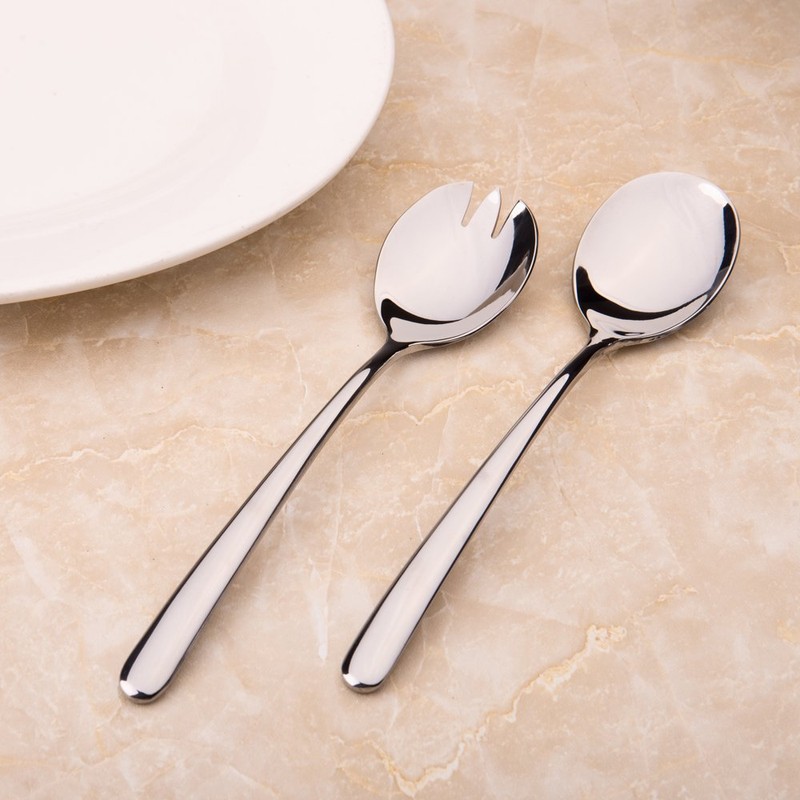 IMEEA® Salad Fork and Spoon Serving Set Stainless Steel 21cm/8.3inch,