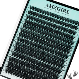 Wispy Eyelash Extensions, 280 Pieces, Cluster Lashes, 70D Eyelashes, Eyelash Clusters, 9-16 mm, Eyelash Extensions, Individual Eyelashes, Soft Clusters with Thin Band, False Eyelashes at Home (70D