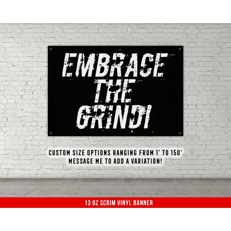 Warpathic Motivational Wall Art - Home Gym Banner - Workout