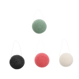 PACKOVE 4Pcs Facial Cleansing Sponges Deep Cleansing for Makeup Removal Practical Face Washing Tools Reusable Soft for Womens Skincare Routine