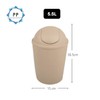MSV ako 5.5L Foldable Bin with Beige Lid 5.5 L