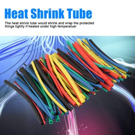 100 Piece Heat Shrink Tubing Kit, 5 Sizes 5-Colour 100mm Heat Shrink Tube Wire Cable Insulated Sleeve for Long Lasting Insulation Protection