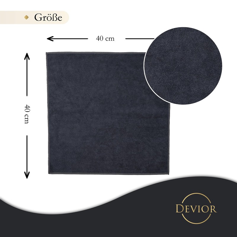 Devior Microfibre Cloths 40 x 40 cm Set of 10
