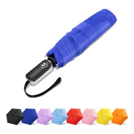 LEAGERA Compact Small Travel Umbrella - Arc 42 Inch, Folding Automatic Small Umbrella For Purse, Portable Waterproof Small Umbrella‘s for Light Rain, Navy Blue color4