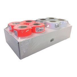 Towa GSBB18 Price Marking & Dating Label Gun - 8 Large Digits for Easy Data Identification. Includes 8,000 Labels & Free Ink Roller (4,000 White & 4,000 Fluorescent Red).