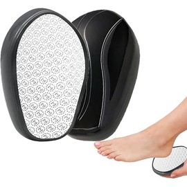 Foot Scrubber Callus Remover, Glass Foot File Callus Remover for Wet and Dry Feet, Heel Scraper & in Shower Foot Scrubber Dead Skin Remover(Black)