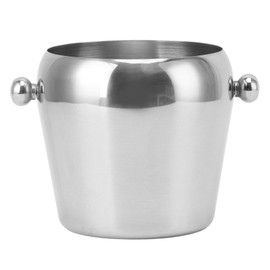 Stainless Steel Ice Bucket Champagne Ice Bucket Wine Chiller Bucket Beverage Tub with Smooth Handle for Home Bars Parties Silver Naked Small 1L