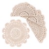 Phantomon 10 Inch Handmade Crochet Round Cotton Lace Table Placemats