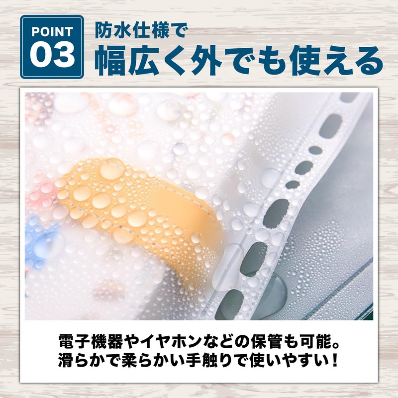 nijimomo Loose Leaf B5 26 Holes 10 Pcs Zipper Pocket