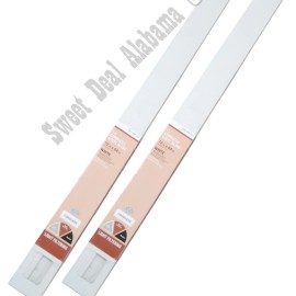 THD Two (2) Sets of  72"W x 64"L Cordless Light Filtering White Vinyl 1" Mini Blinds