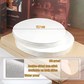 Esmula Pack of 1000 Burger Paper, Round Paper, 13 cm, Non-Stick Paper, Round BBQ Paper, for Pizza, Air Fryer, Bakeware, Grilling, Burger