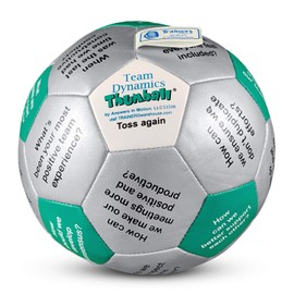 Trainers Warehouse Team Dynamics Thumball Teambuilding Tool - 6" Green Training Tool Game | Discuss Team Challenges & Opportunities - Easy to Facilitate | 32 Prompts