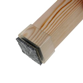 Lifeswonderful - Transparent Clear Flexible Square Feet with Felt Pad for 32-35mm Furniture Table Chair Legs (16)