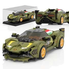 Mould King 27003 Speed Champion SIAN Racing Car DIY Building Blocks Set & Display Case,Creative Classic Cars for Boys Age 8-12, Cool Vehicles Model Toys Birthday Gifts for Adults and Kids,364 PCS