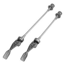X AUTOHAUX 2pcs Bicycle Mountain Bike Wheel Front Rear Quick Release Lever Skewer Axle Wheel Hub Titanium Tone