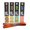 Tribal Soul Incense Sticks, 4 Boxes of 15 Grams Myrrh, Palo Santo, White Sage and White Copal + Aromasenses Incense Holder