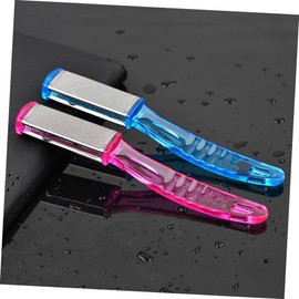 Baluue Stainless Steel Dual-Sided Foot File 1 Pack Exfoliating Pedicure Tool for Dead Skin Removal Callus Remover for Smooth Feet for Home and Spa Use Random Color