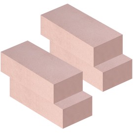 Fire Bricks, Woodstove Firebricks, High Temperature Resistant Clay Firebricks for Wood Stoves, Fireplaces, Pizza Ovens and BBQ Smokers, Size 9" X 4-1/2" X 2-1/2", Pack of 4, Red Color