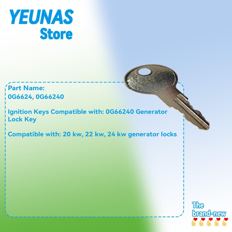 0G6624 0G66240 Keys Replacement for Generac Generator Lock 0067290 (3