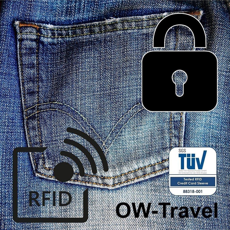OW-Travel RFID Protector Sleeves for Passports (4 Pack) Contactless Card