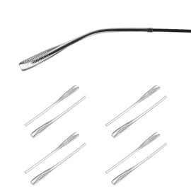 PATIKIL 4 Pairs Eye Glass Replacement Temples, Silicone Anti-Slip Eyeglass End Tips Glasses Retainers Fits 1.4mm for Round Thin Metal Eyeglass Sunglasses Temple, Clear