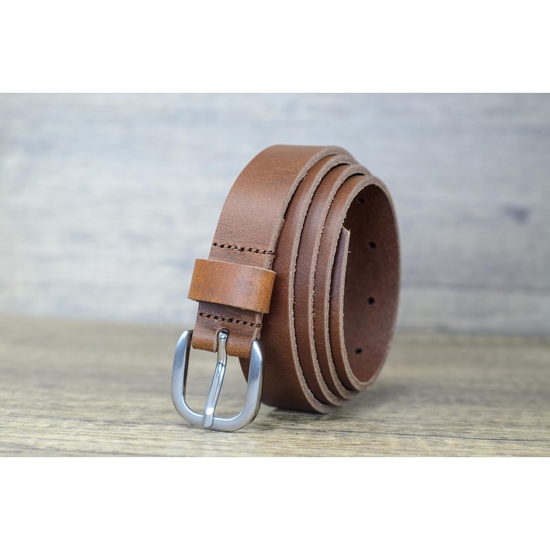Ashford Ridge 25mm Full Grain Leather Belt, Tan, 130CM (gesamtlänge