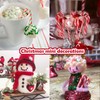 HADDIY Christmas Mini Candy Canes Decorations,60 Pcs Polymer Clay Canes