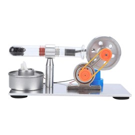 lyrlody Single Cylinder Stirling Engine, Motor Steam Heat Education Physics Science Experiment Model Toy Kit, Steam Power Lab Teaching Model