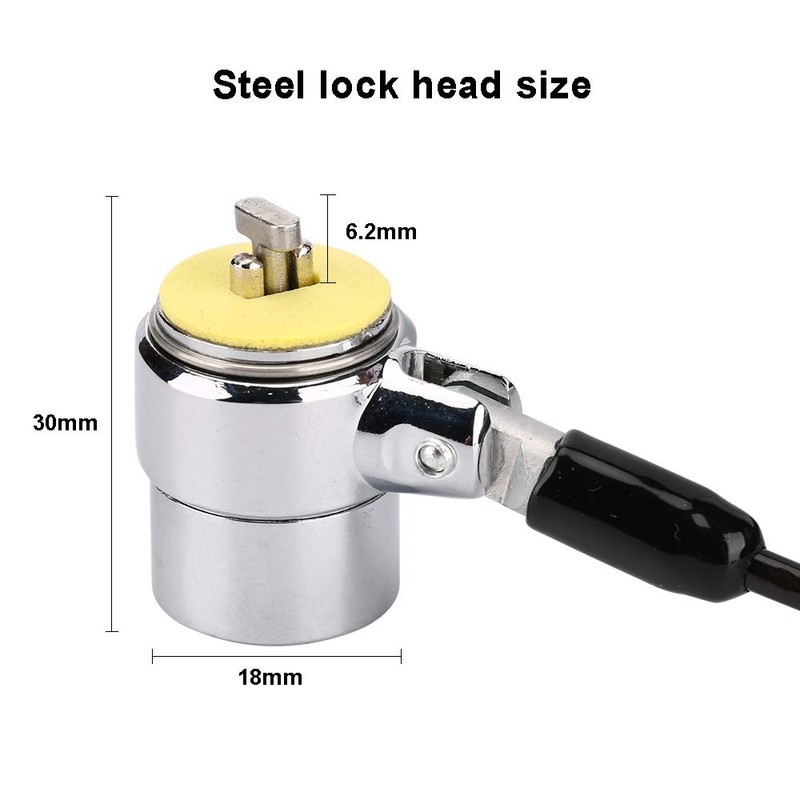 LORADAR 10-Foot Retractable Anti-Theft Steel Cable Lock with Lock Plate,